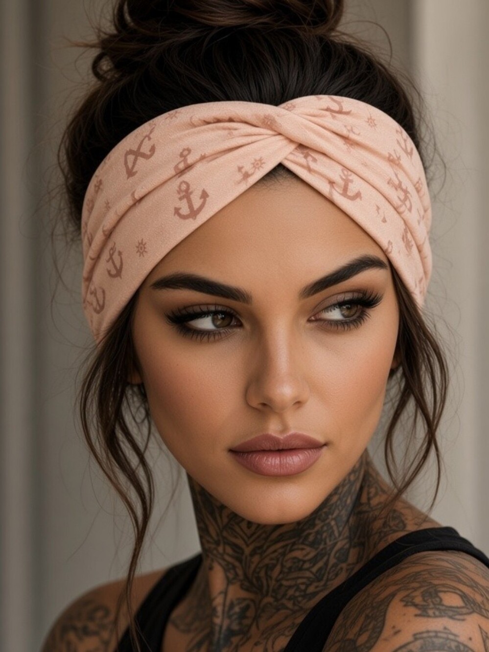 Pink Nautical Knot Twisted Headband